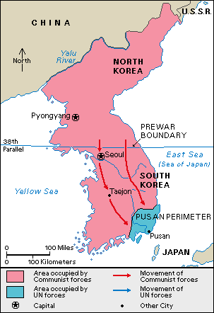 Koreakrieg bis Sept. 1950 (Pusan Perimeter) Koreakrieg bis Sept. 1950 (Pusan Perimeter)