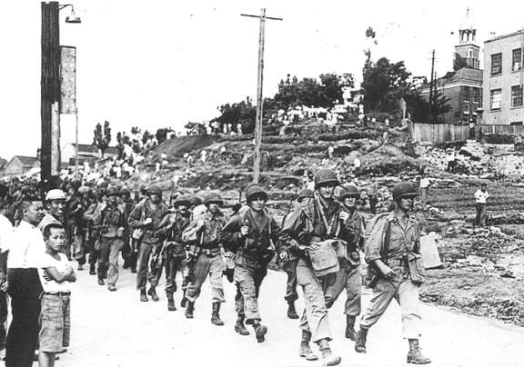 US-Soldaten rücken in Korea ein US-Soldaten rücken in Korea ein