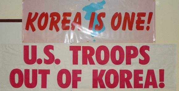 Korea is one! Korea is one!