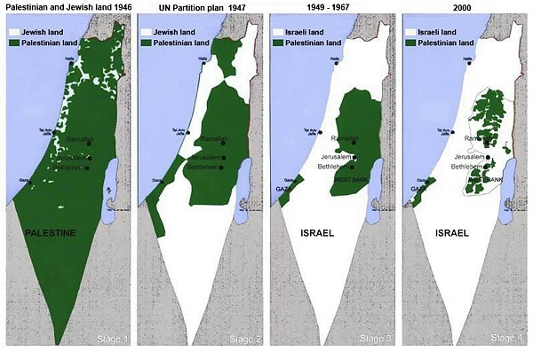Palästina wird von der Landkarte getilgt