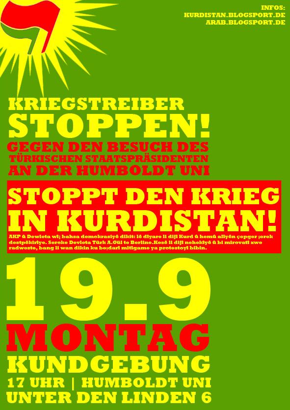 Plakat gegen Gül-Besuch