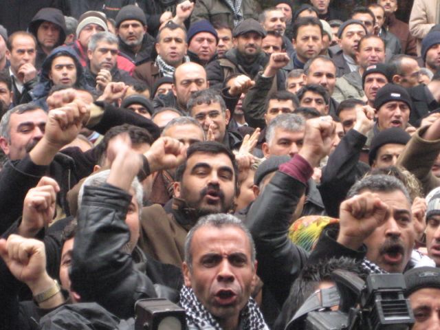 Demonstration der Tekel-Arbeiter in Ankara